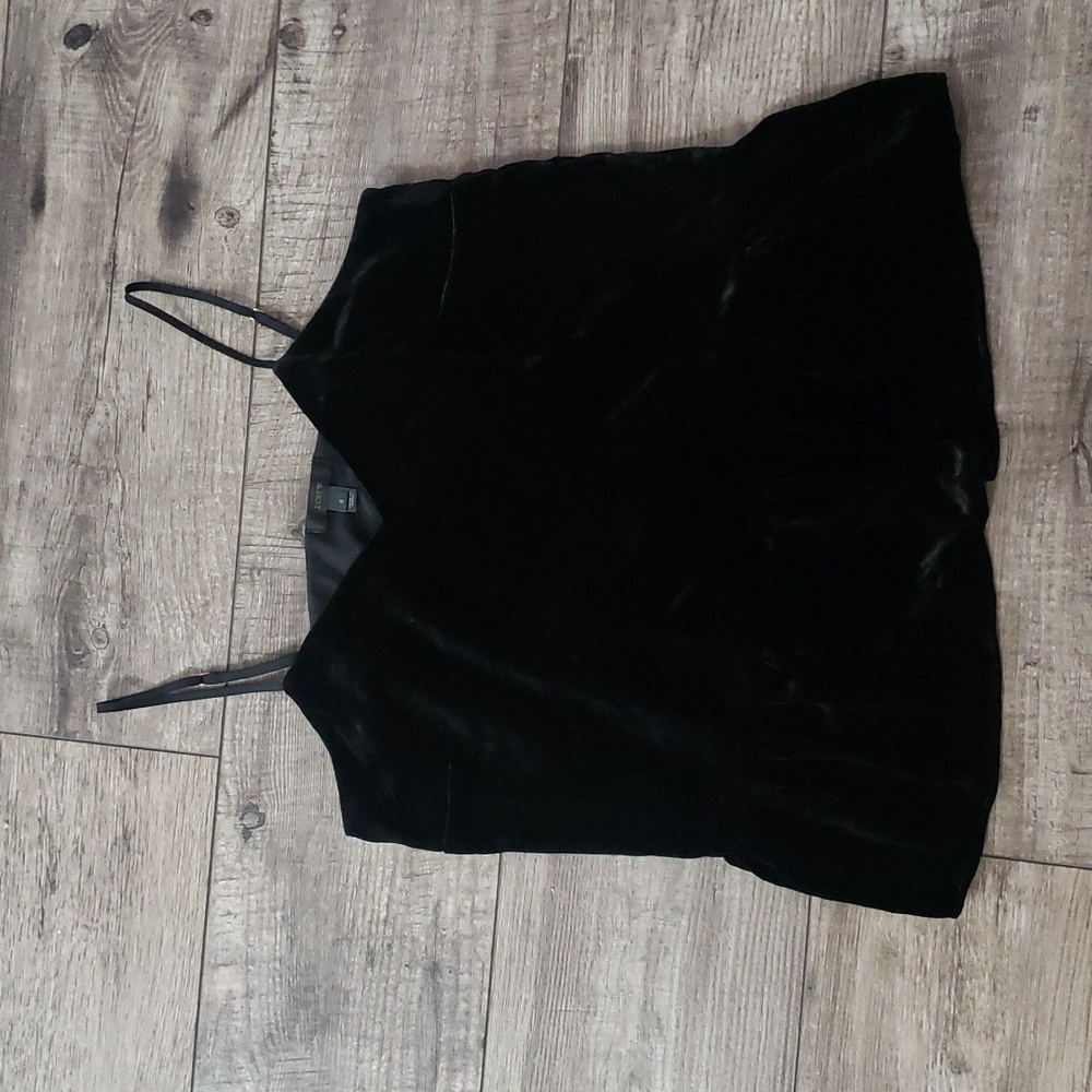 J.crew Black Velvet Cami Tank top